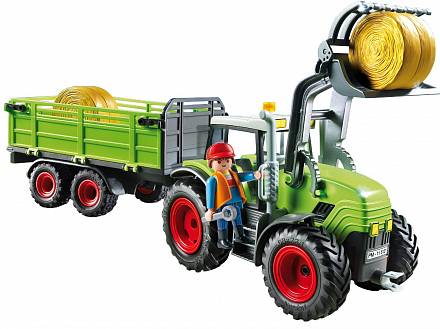 Игровой набор - Ферма: Трактор с прицепом 